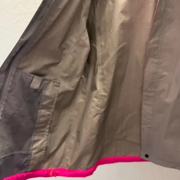 The North Face HyVent 2.5L Hooded Rain Windbreaker Jacket Gray Pink Women’s S - Picture 9 of 12
